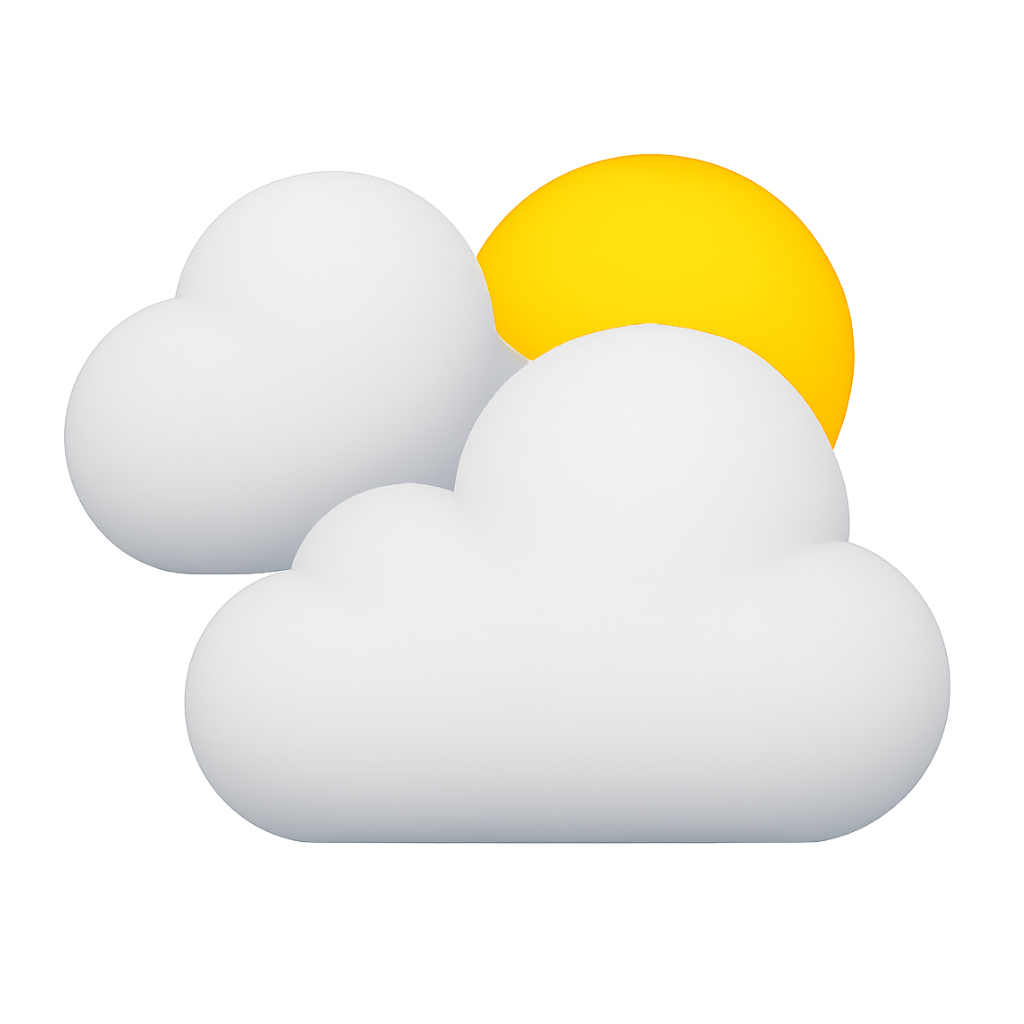 Mostly Cloudy becoming Mostly Clear