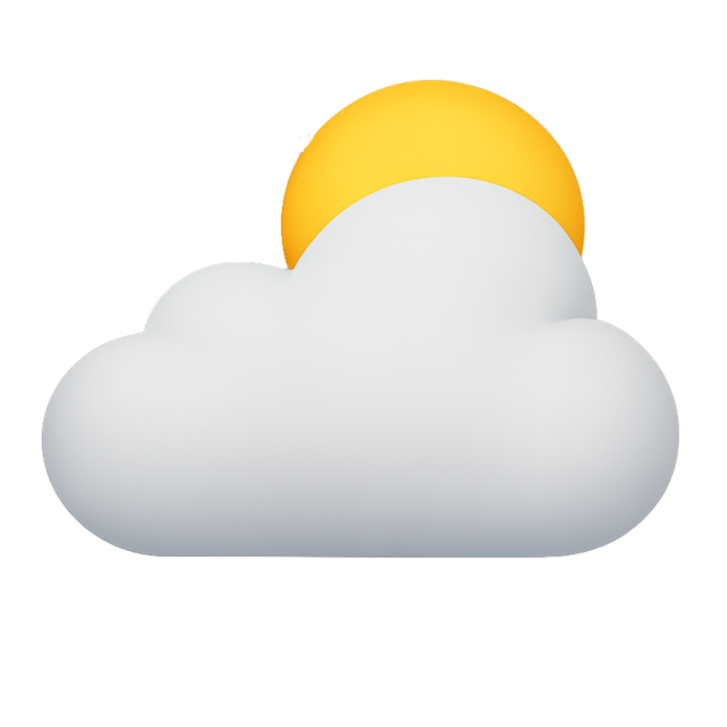 Partly Cloudy becoming Clear